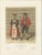 This vibrant 19th-century chromolithograph depicts a bride and groom in their traditional wedding costumes from Hardanger,...