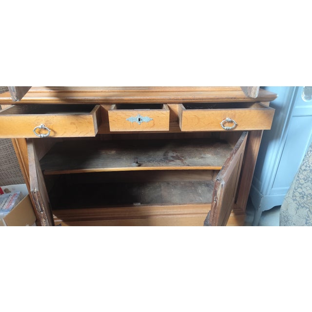 Antique French Oak Bookcase, 1890s For Sale - Image 10 of 14