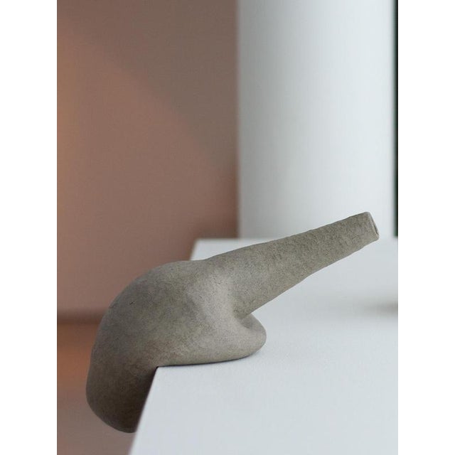 On the edge of the half wall ii decorative ceramic vase by lillian tørlen unique piece. Dimensions: d 12,5 x w 22 x h 34...