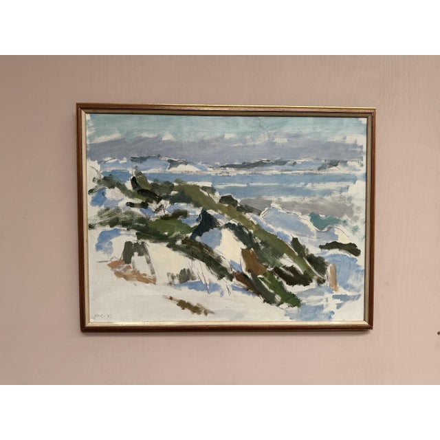FMK, Winter Landscape, 1943, Oil Painting on Canvas, Framed For Sale - Image 7 of 18