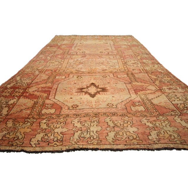 Rustic Distressed Vintage Turkish Gallery Rug - 6'6 X 13' For Sale - Image 3 of 7