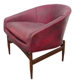 Lawrence Peabody Mid Century Modern Sculptural Barrel Lounge Chair 6031
