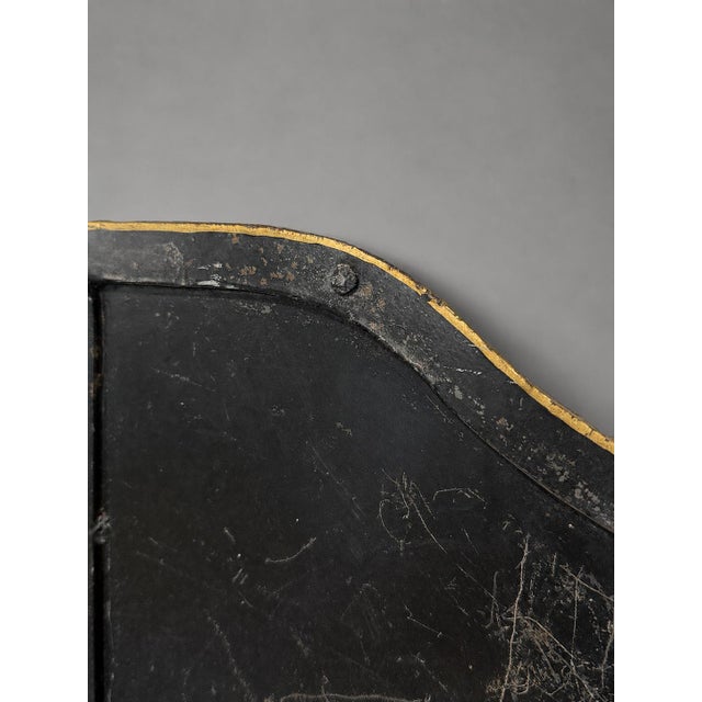 Metal Regency Painted and Gilt Tôle Fire Screen W/ Doves and Classical Brazier, 19th C For Sale - Image 7 of 10