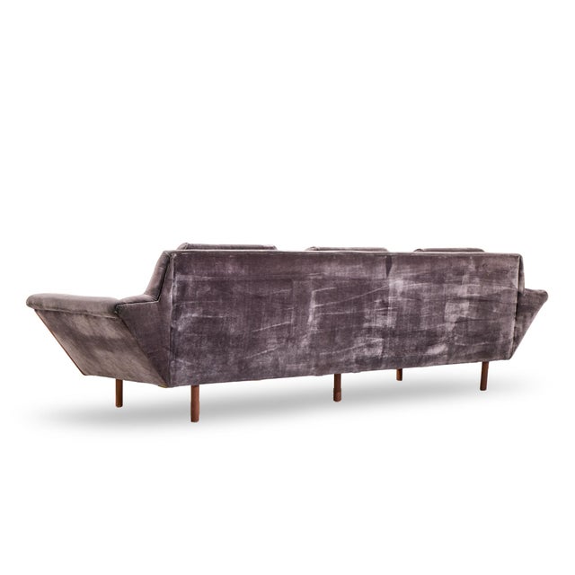 Mid 20th Century Flexsteel Mid Century Walnut Thunderbird Sofa For Sale - Image 5 of 9