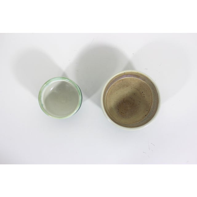 Ceramic Vintage Signed Studio Pottery Bowls Handmade Set of Two For Sale - Image 7 of 10