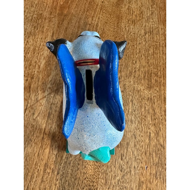 Vintage Tonalá Mexican Pottery Ceramic Winged Pig Piggy Bank Signed “Ortega” For Sale In Salt Lake City - Image 6 of 9