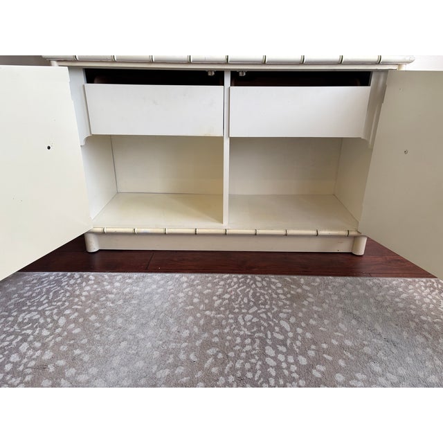Drexel 1970’s Bamboo Look China Cabinet For Sale - Image 13 of 17