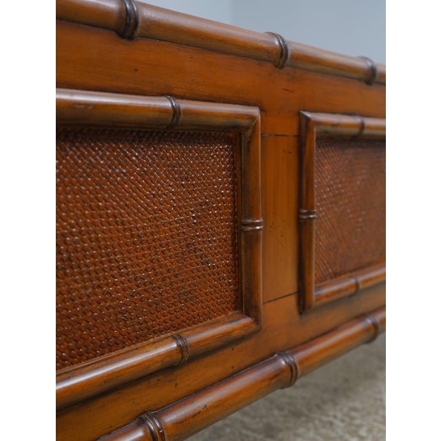 Lexington King Size Faux Bamboo Canopy Bed For Sale - Image 10 of 18
