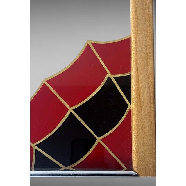 Art Deco French Opaline Glass Tray With Reverse-Painted Decoration For Sale - Image 10 of 17