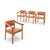 Wooden and Leather Chairs, 1970s, Set of 4 For Sale - Image 4 of 16