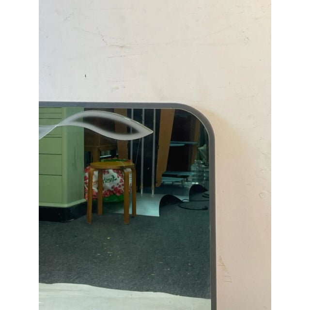 Glass 1980s David Marshall Sculpted Modern Iris Mirror For Sale - Image 7 of 9