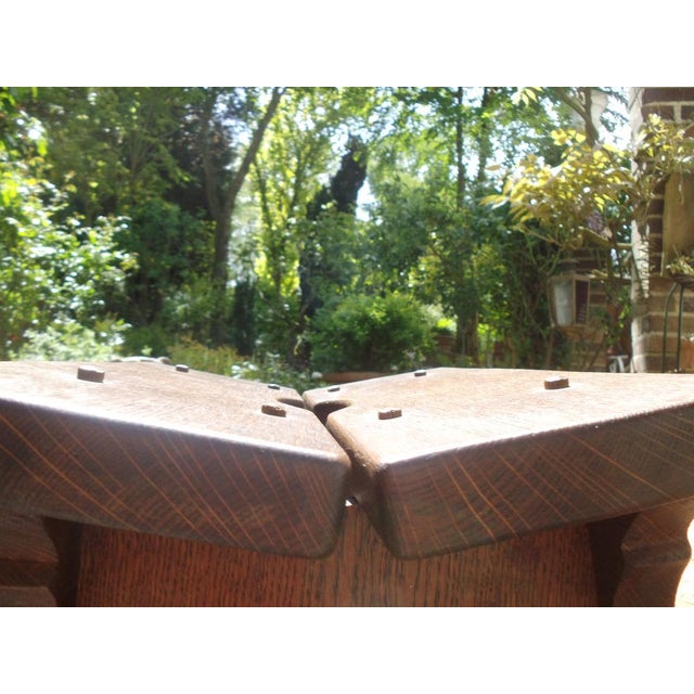 Antique Oak Stools, 1890s, Set of 2 For Sale - Image 4 of 12