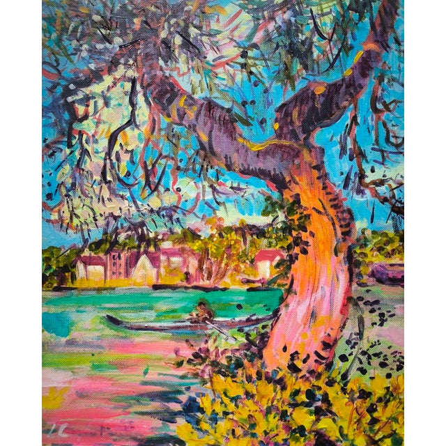 Aqua Linda Clerget, Solar Harmony, Acrylic For Sale - Image 8 of 8