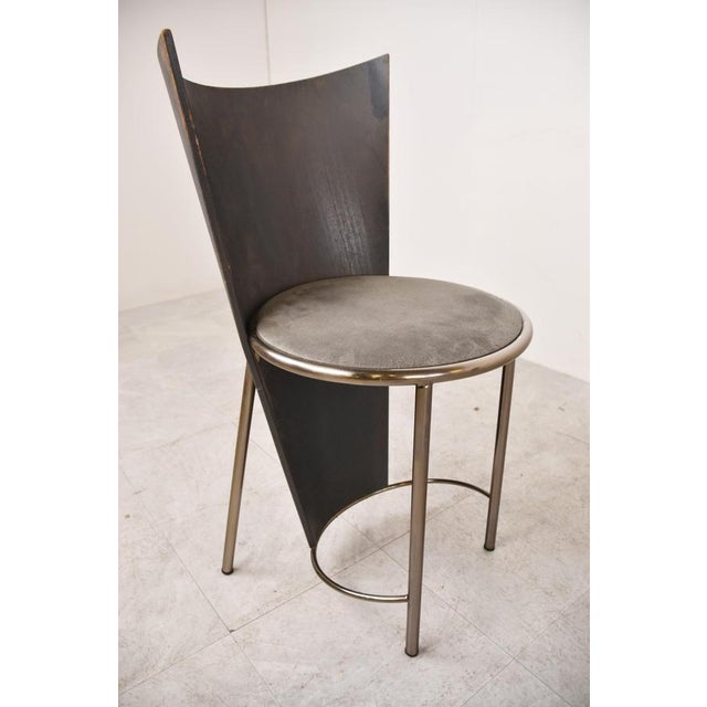 Vintage Dining Chairs from Frans Van Praet, 1990s, Set of 4 For Sale - Image 11 of 12