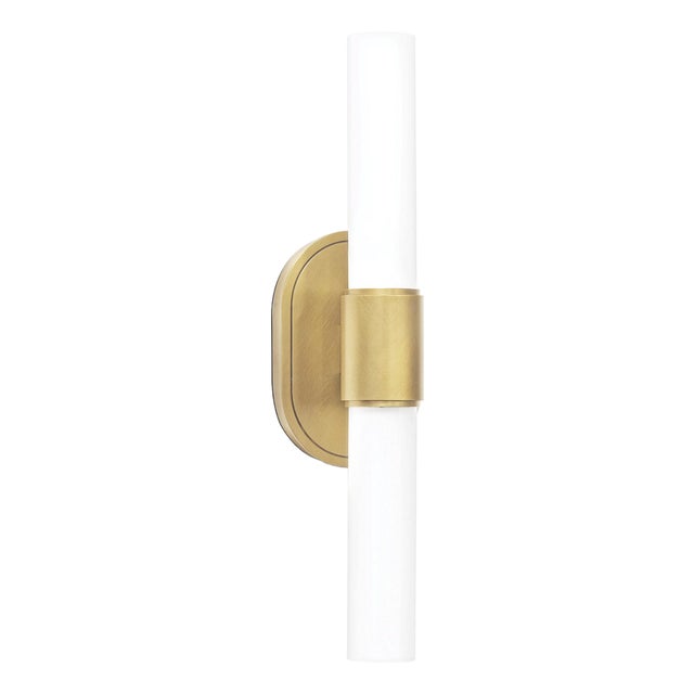 Regina Andrew Dixon Sconce Double, Natural Brass For Sale