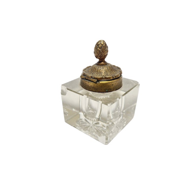 Art Deco Crystal Inkwell, Germany, 1930s For Sale - Image 6 of 14