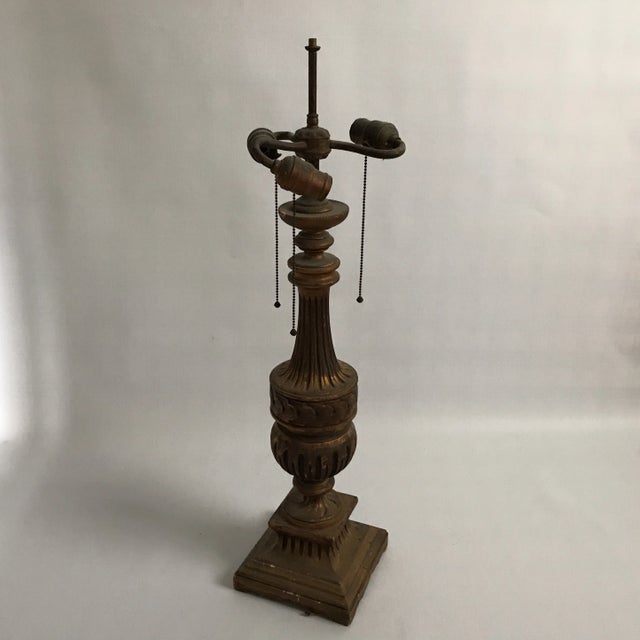 Antique Gold Table Lamp For Sale - Image 4 of 11