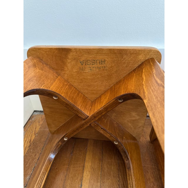 1950s 1950s Mid Century Russian Constructivist Side Tables a Pair For Sale - Image 5 of 7