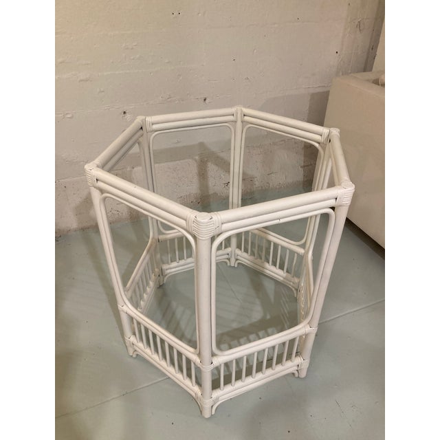 Wood Ficks Reed Rattan Dining Table Base Only For Sale - Image 7 of 12