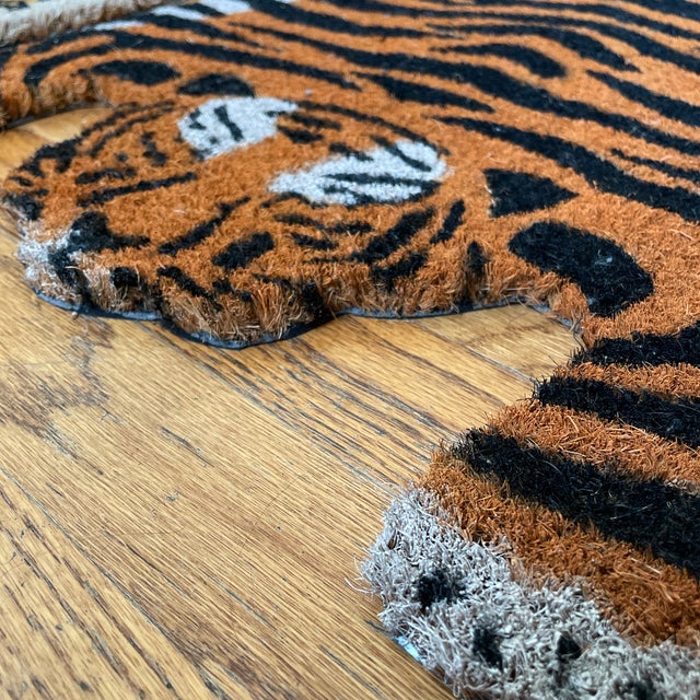 Leopard & Tiger Coir Doormats a Pair Chairish
