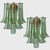 Glass Green Murano Glass Leaves Wall Light, Italy, 1970s For Sale - Image 7 of 15