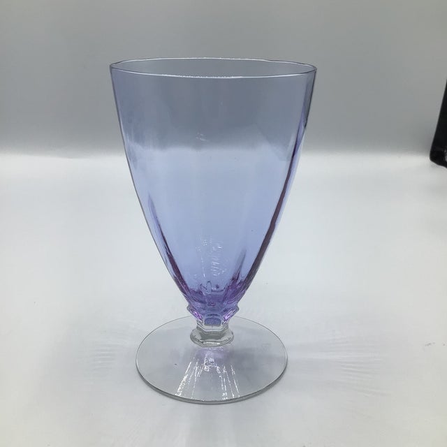 Beautiful set of 12 Footed Tumblers made by the Fostoria Glass Company. These glasses take your breath away in person....