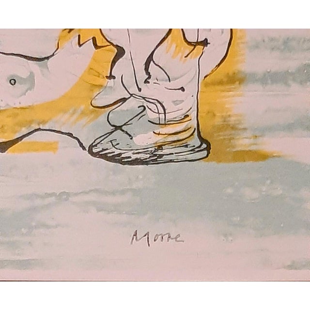 Henry Moore, Three Reclining Figures, Lithograph, 1971 Original lithograph, stamp signature within the stone lower right...