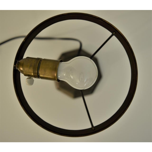 Metal Swedish Grace Copper and Hand Blown Glass Table Lamp, 1920s For Sale - Image 7 of 10