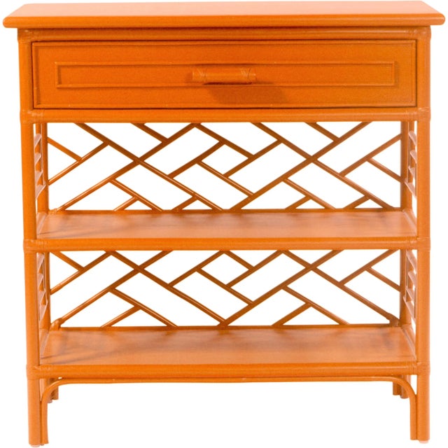 Chippendale Chippendale End Table - Orange For Sale - Image 3 of 4