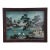 Antique Japanese Reverse Glass & Mother-of-Pearl Painting – "Cranes at Mt. Fuji" For Sale