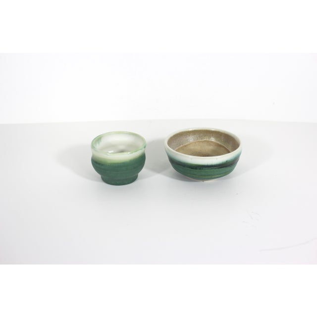 Vintage Signed Studio Pottery Bowls Handmade Set of Two For Sale - Image 4 of 10