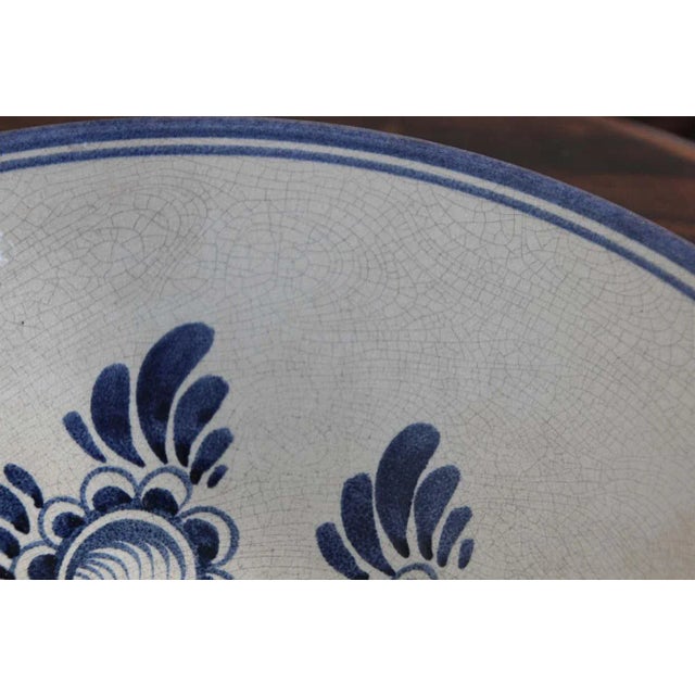 Vintage Decorative Moorish Bowl Blue and White For Sale - Image 11 of 13