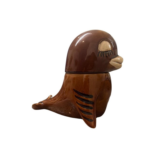 Vintage Mid Century Modern Usa Ceramic Sea Lion Dolphin Model Cj21 For Sale - Image 9 of 9