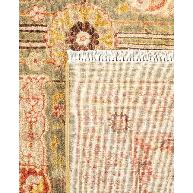 2000 - 2009 Eclectic, One-of-a-Kind Hand-Knotted Area Rug - Green, 7' 10" x 10' 7" For Sale - Image 5 of 8