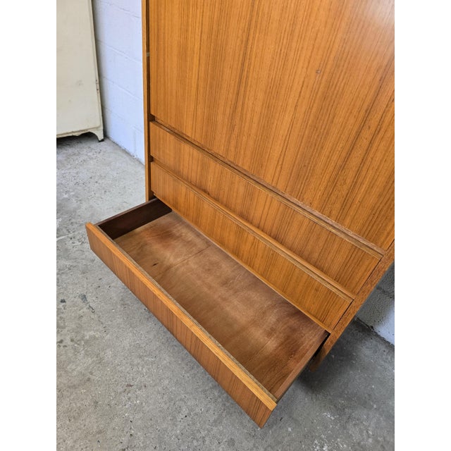 Vintage Scandinavian Style Glass-Fronted Secretaire Desk, 1960s For Sale - Image 11 of 16