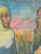 French Antique French Oil Painting : 1920’s “Orientale” With Rich, Colorful Texture For Sale - Image 3 of 12