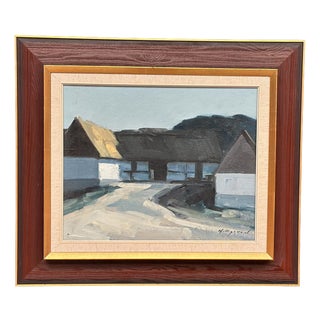 Bengt Hillgrund, Skånegård, 1960s, Oil on Canvas, Framed For Sale