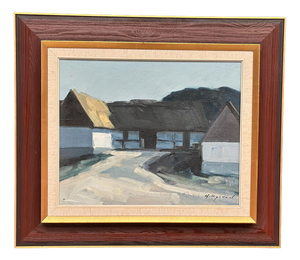 Bengt Hillgrund, Skånegård, 1960s, Oil on Canvas, Framed