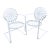 Mid 20th Century Francois Carre Porch Rockers in White - A Pair, Attributed For Sale