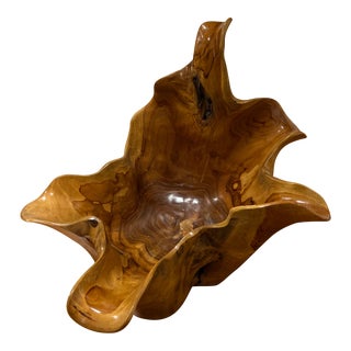 Natural Teak Root Bowl For Sale