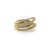 Metal 1990s Contemporary 14k Gold Micro Pave Diamond Crossover Ring, Size 6 For Sale - Image 7 of 11