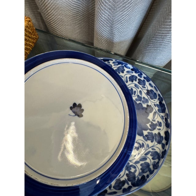 Farmhouse Hand Painted Floral Dessert Plates , S/4 For Sale - Image 3 of 3