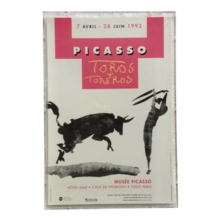 Musée Picasso Exhibition Poster in Lucite Frame For Sale