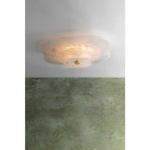 Brass Mitzi Starlie 16 in. 1 Light Flush Mount in Aged Brass Finish For Sale - Image 8 of 10