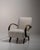 Mid 20th Century 20th Century Czech Republic Warm Ivory Boucle Bentwood-Arm Lounge Chair For Sale - Image 5 of 10
