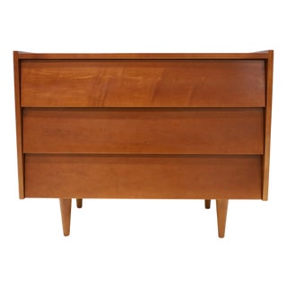 Early Florence Knoll No. 126 Louvered 3-Drawer Cabinet or Chest, Late 1940s For Sale
