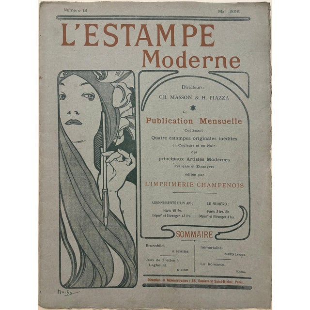 Late 19th Century Alphonse-Étienne Dinet, Nasreddine Dinet, Étienne Dinet, Jeux De Fillettes, 1898, Lithograph & Paper For Sale - Image 5 of 6