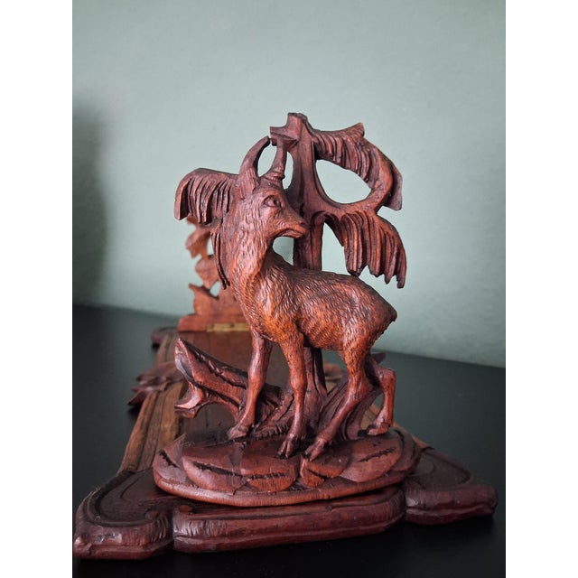 1920s Black Forest Booksends with Deer, 1920 For Sale - Image 5 of 16