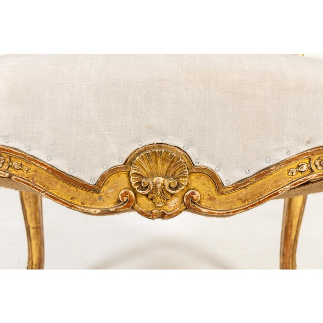 Set of French Régence Giltwood Armchairs, 1900s For Sale - Image 5 of 14