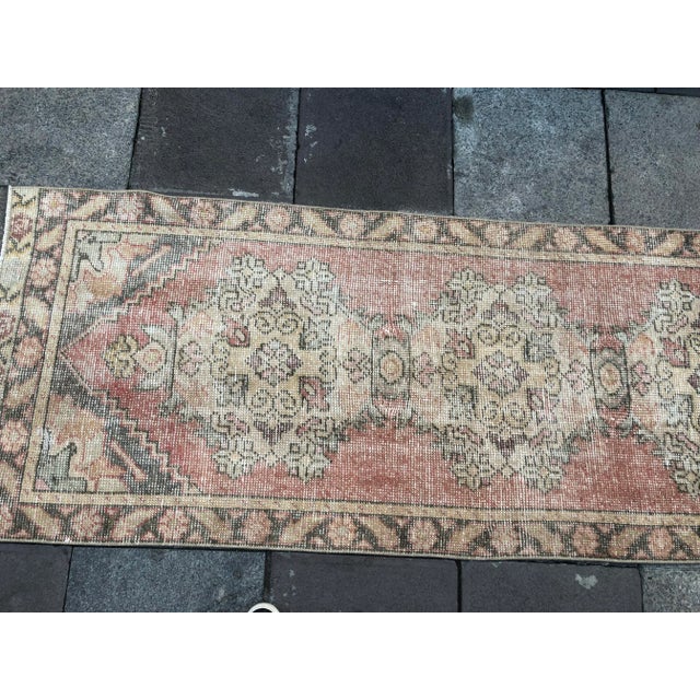1960s Turkish Oushak Hallway Runner Rug For Sale - Image 6 of 11